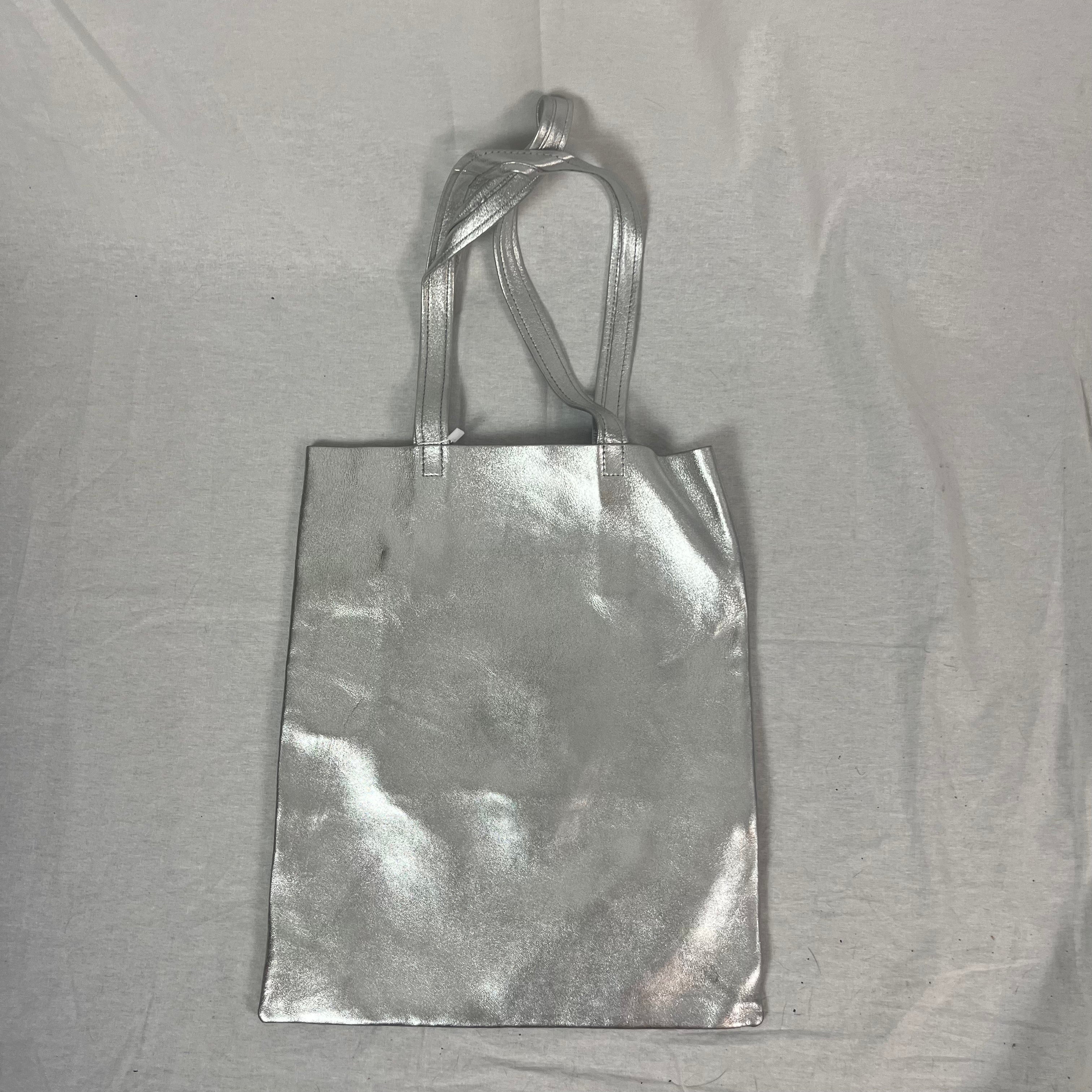 Acne Studios Rare Silver Vegan Leather L.NYG.23 Tote Bag