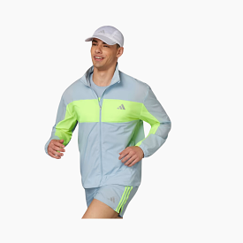 Adidas Break The Norm Men's Running Jacket -Wonder Blue/Lucid Lemon