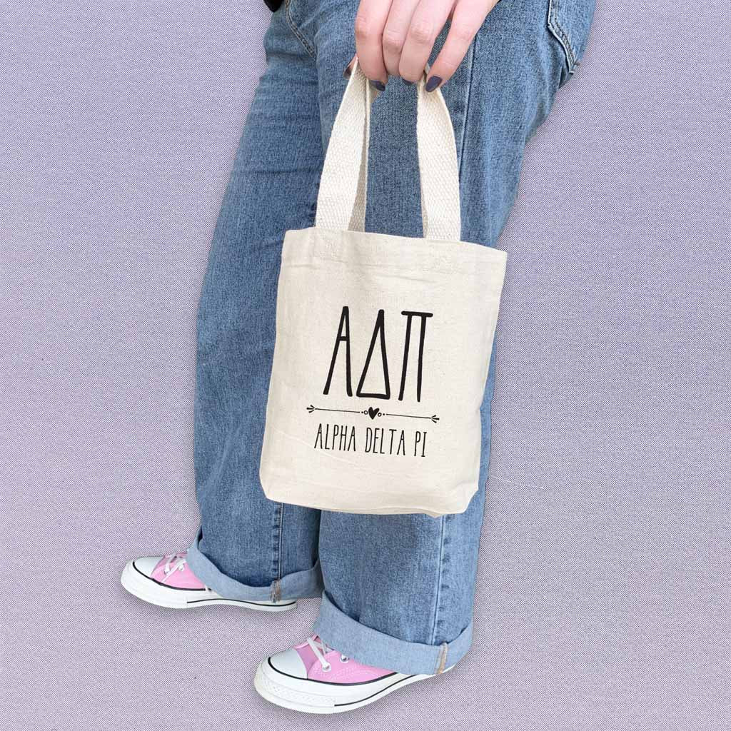 Alpha Delta Pi Boho Design on Mini Tote Gift Bag