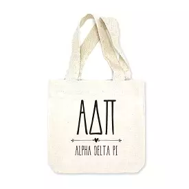 Alpha Delta Pi Boho Design on Mini Tote Gift Bag