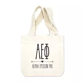 Alpha Epsilon Phi Boho Design on Mini Tote Gift Bag