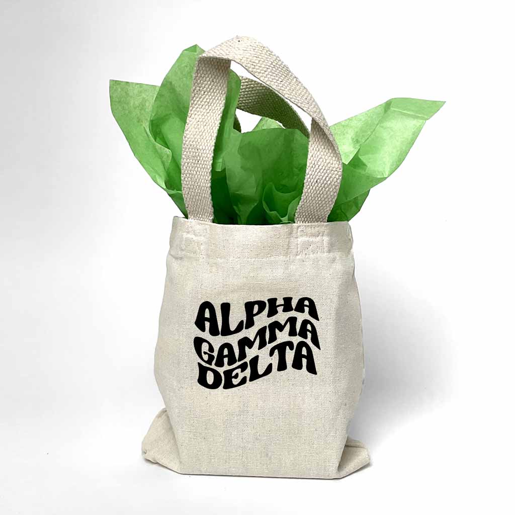 Alpha Gamma Delta Mod Sorority Name Mini Tote Gift Bag