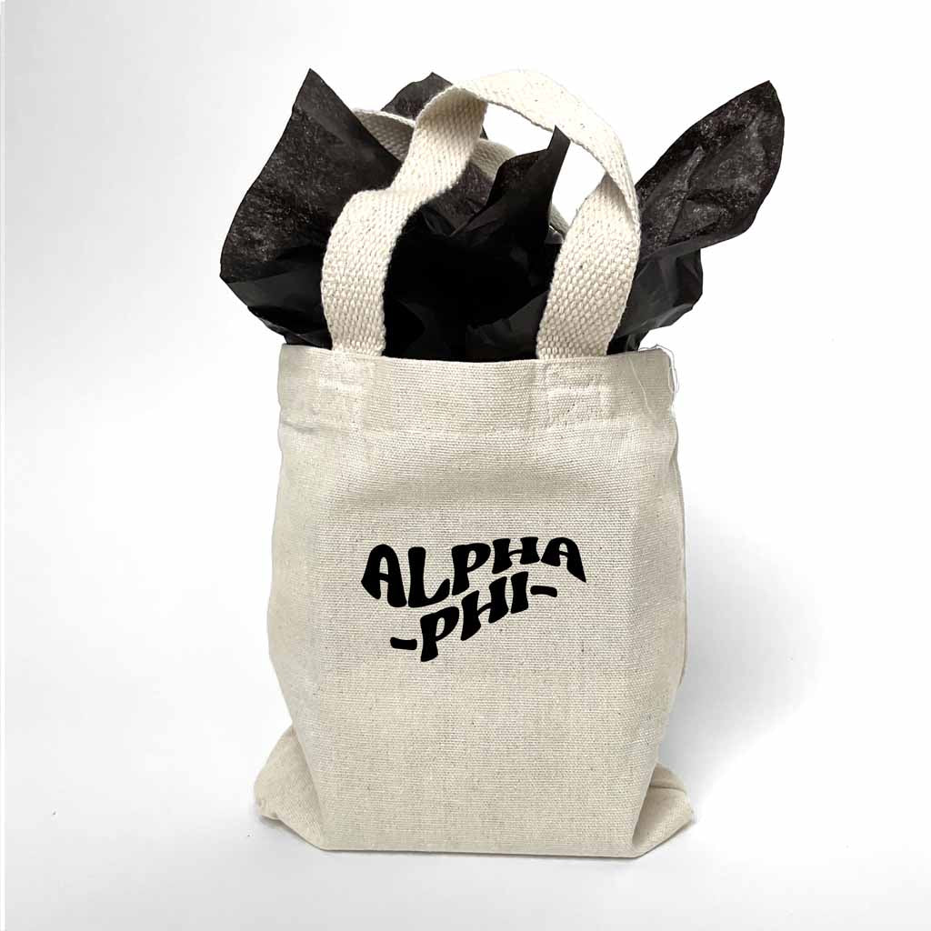 Alpha Phi Mod Sorority Name Mini Tote Gift Bag