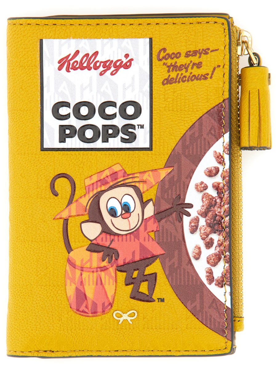 ANYA HINDMARCH    COCO POPS LEATHER WALLET