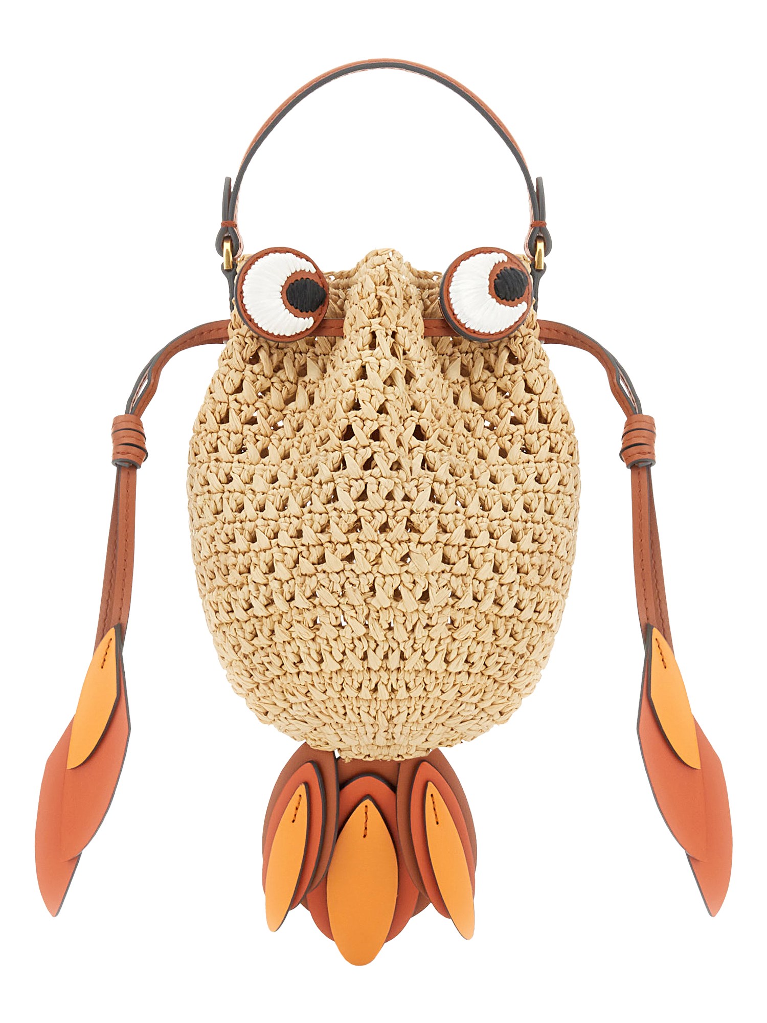 ANYA HINDMARCH    RAFFIA GOLDFISH SHOULDER BAG