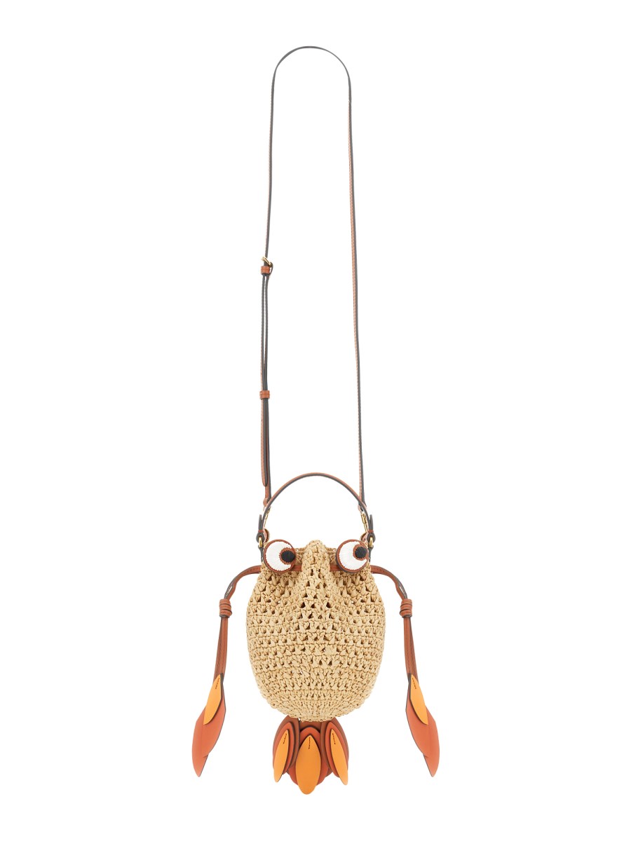 ANYA HINDMARCH    RAFFIA GOLDFISH SHOULDER BAG