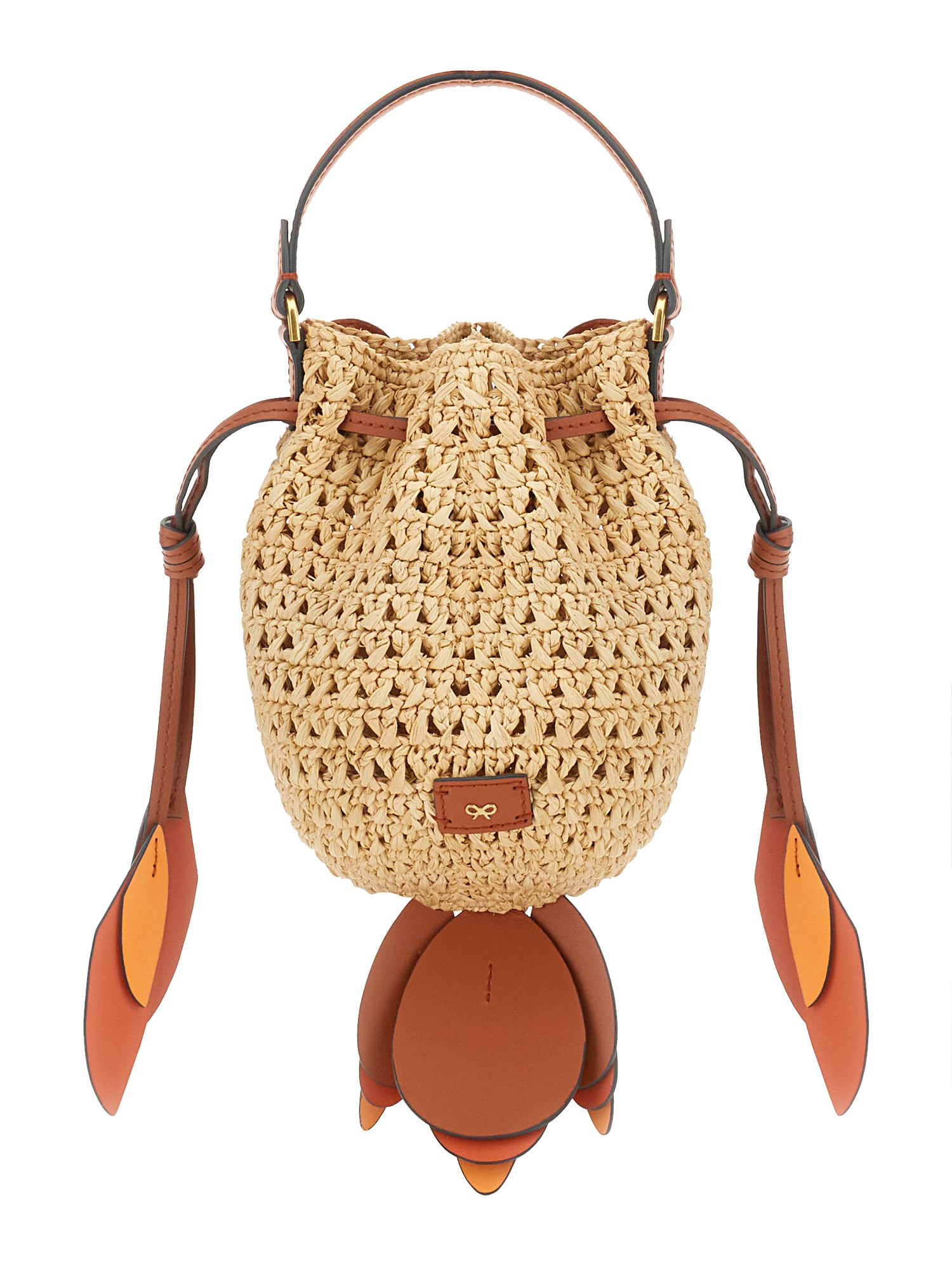 ANYA HINDMARCH    RAFFIA GOLDFISH SHOULDER BAG