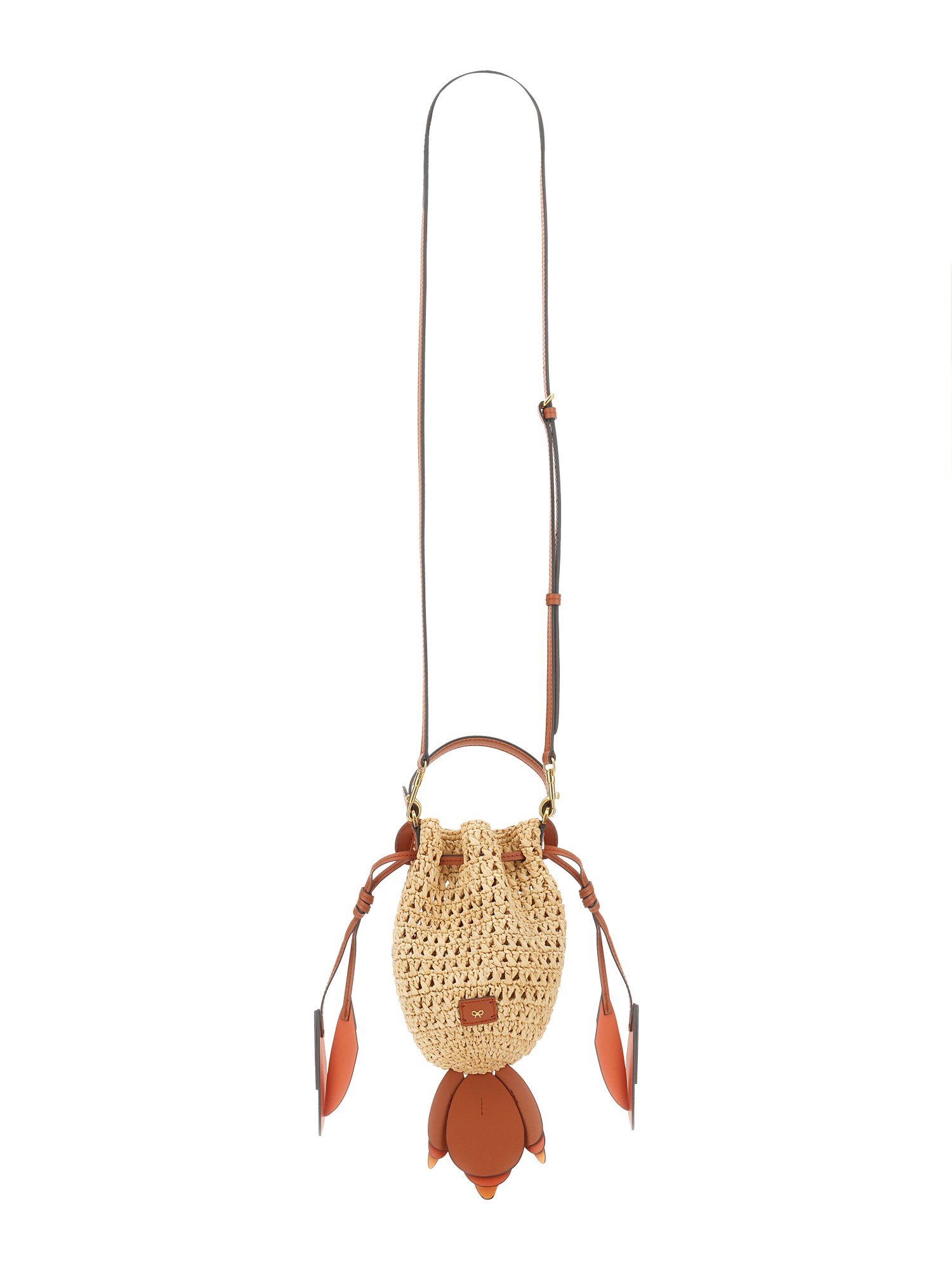 ANYA HINDMARCH    RAFFIA GOLDFISH SHOULDER BAG