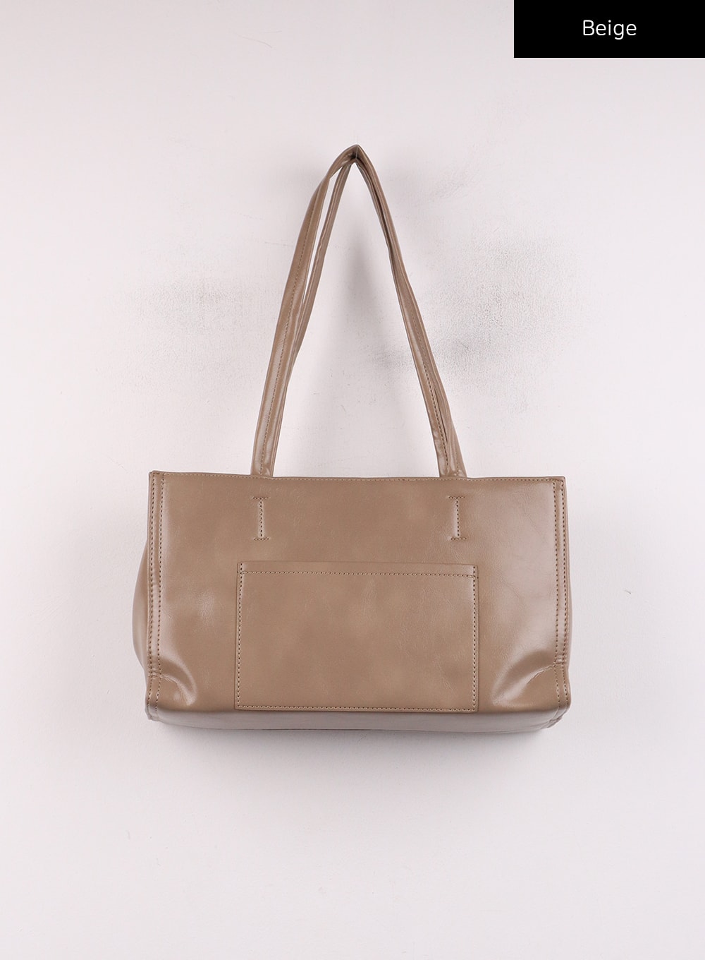 Basic Faux Leather Tote Bag IJ419