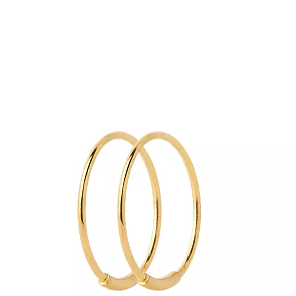 Basic Hoop 19, Gold (pair)