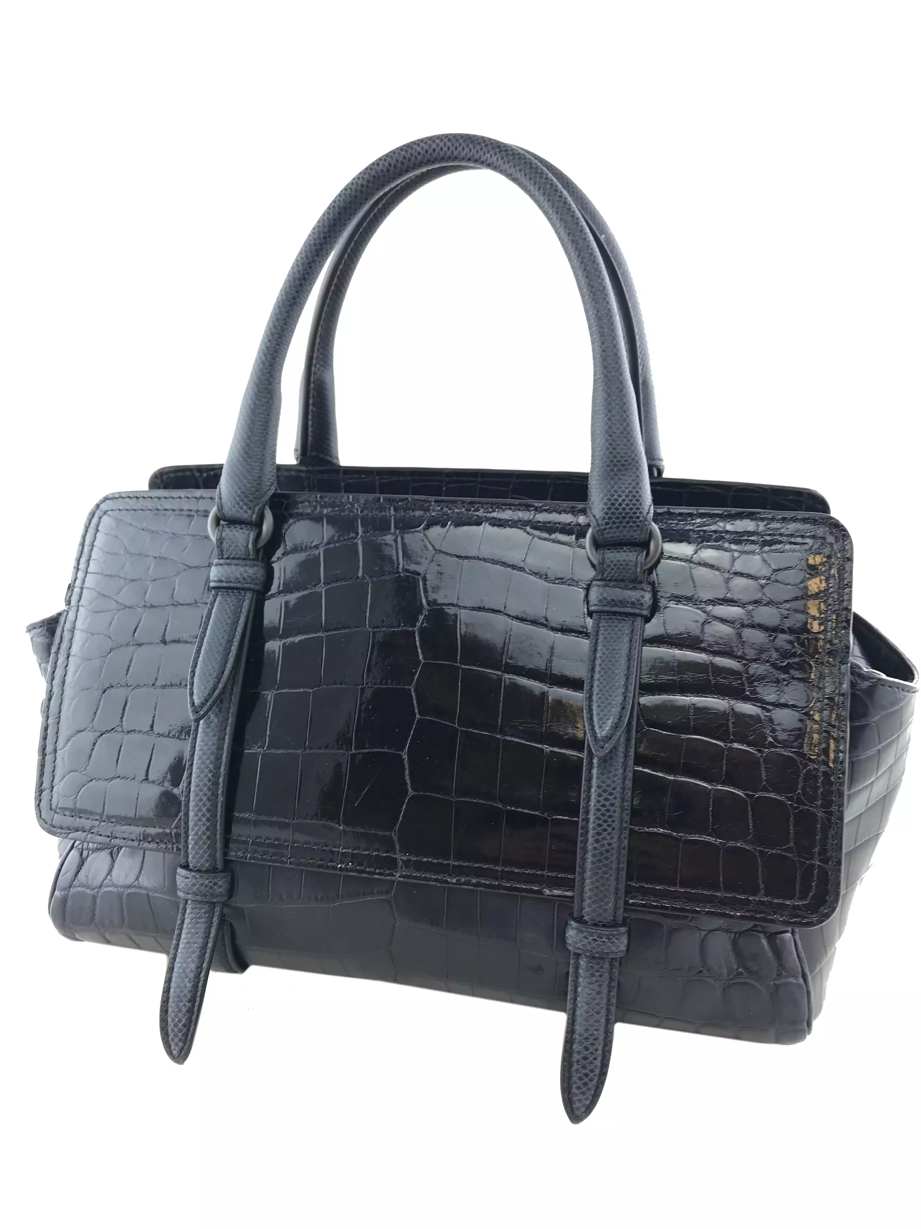 Bottega Veneta Crocodile Monaco Medium Bag