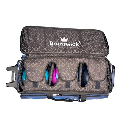 Brunswick Quest Triple Roller Blue Bowling Bag