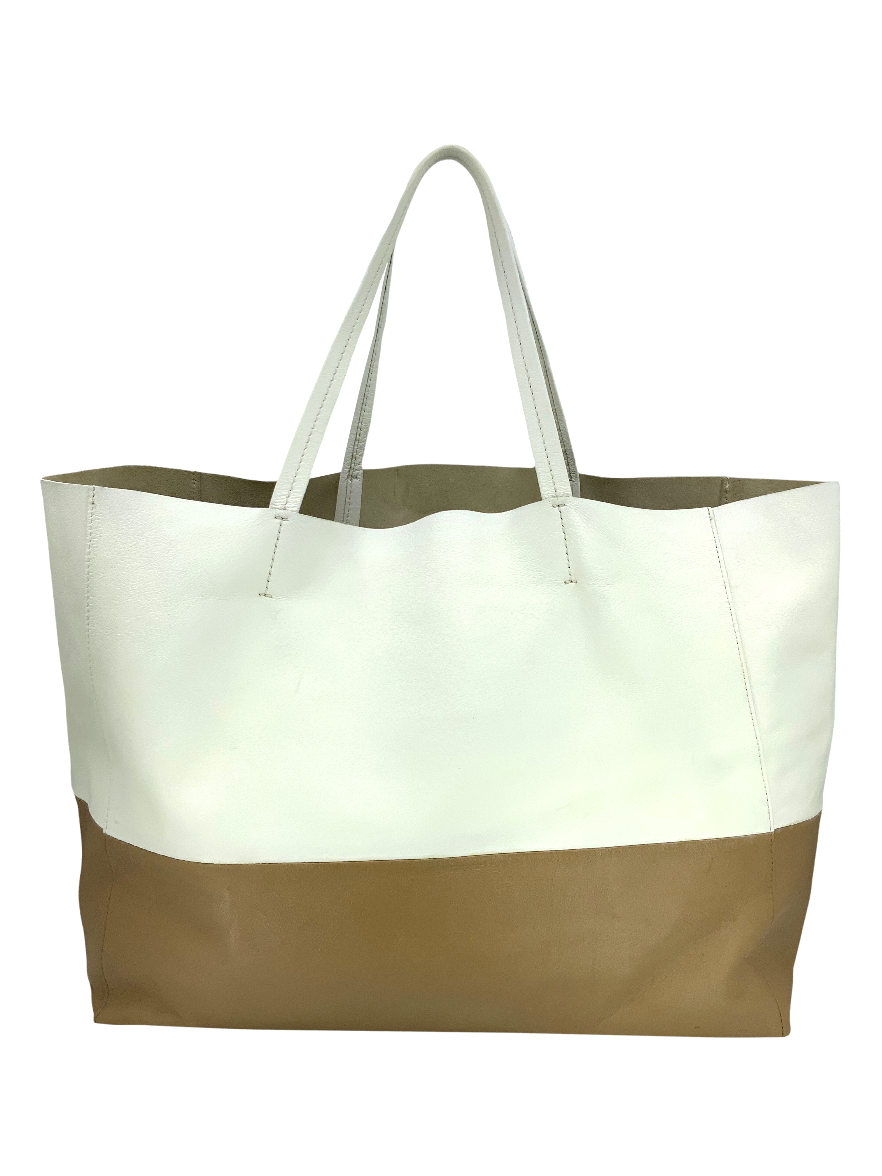 Celine Bi-Cabas Calfskin Leather Tote