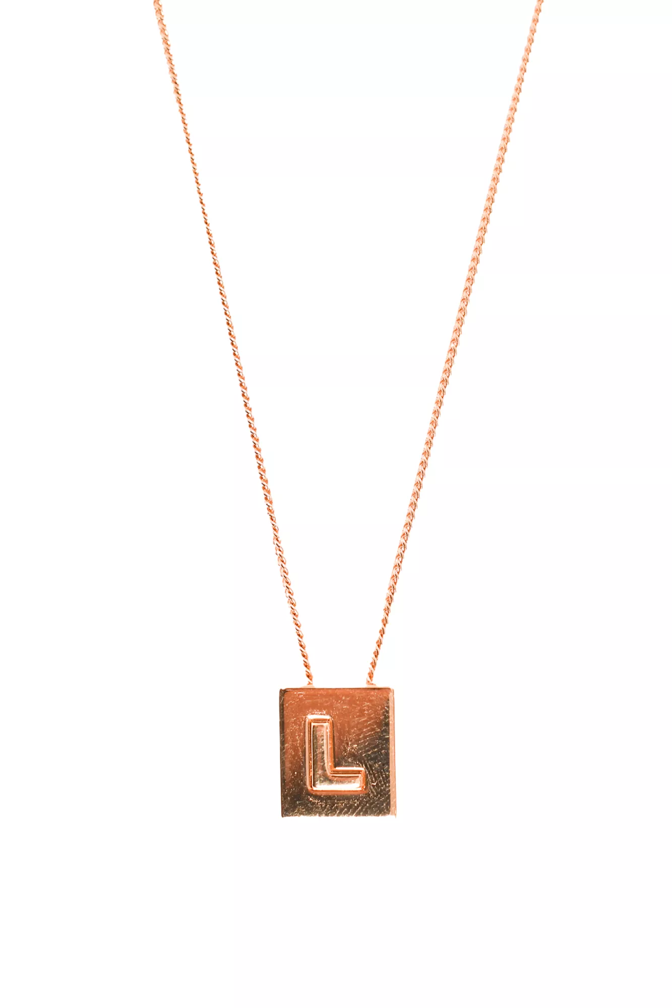 Celine Gold Toned Letter 'L' Necklace