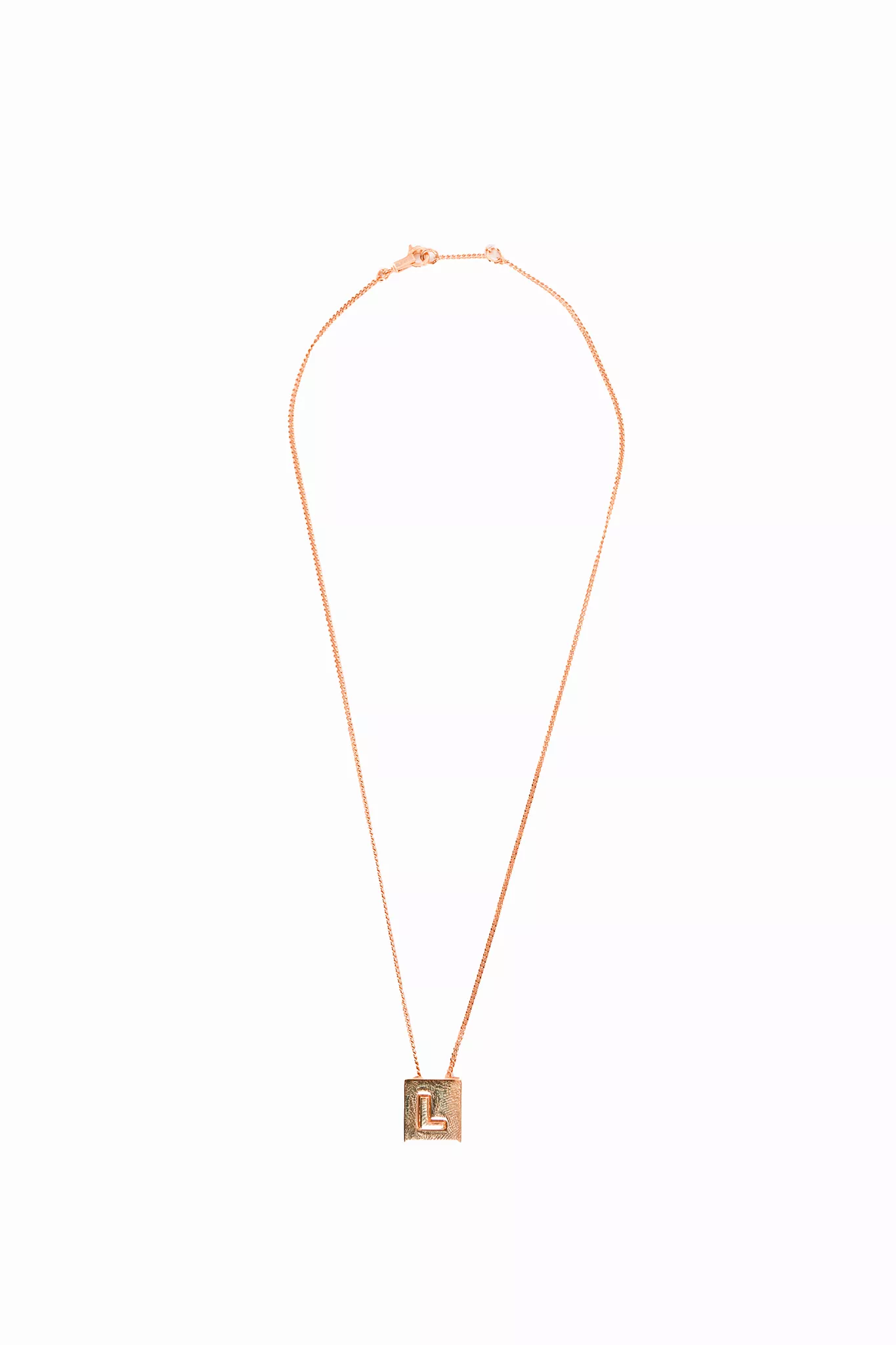 Celine Gold Toned Letter 'L' Necklace