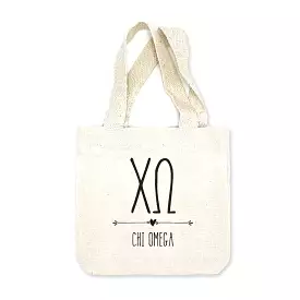 Chi Omega Boho Design on Mini Tote Gift Bag