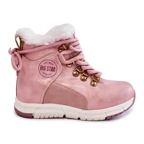 Children's insulated boots with a zipper Big Star KK374177 Pink