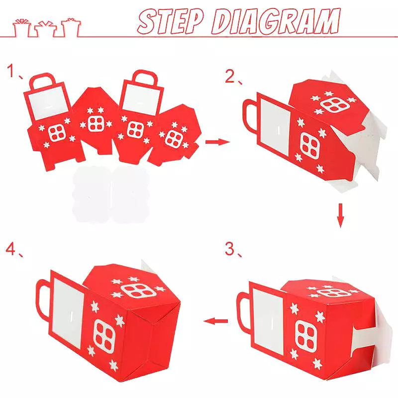 Christmas Candy DIY Paper Box (10pcs)