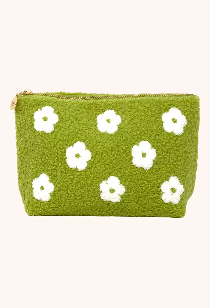 Cosmetic Teddy Bear Pouch-Lime