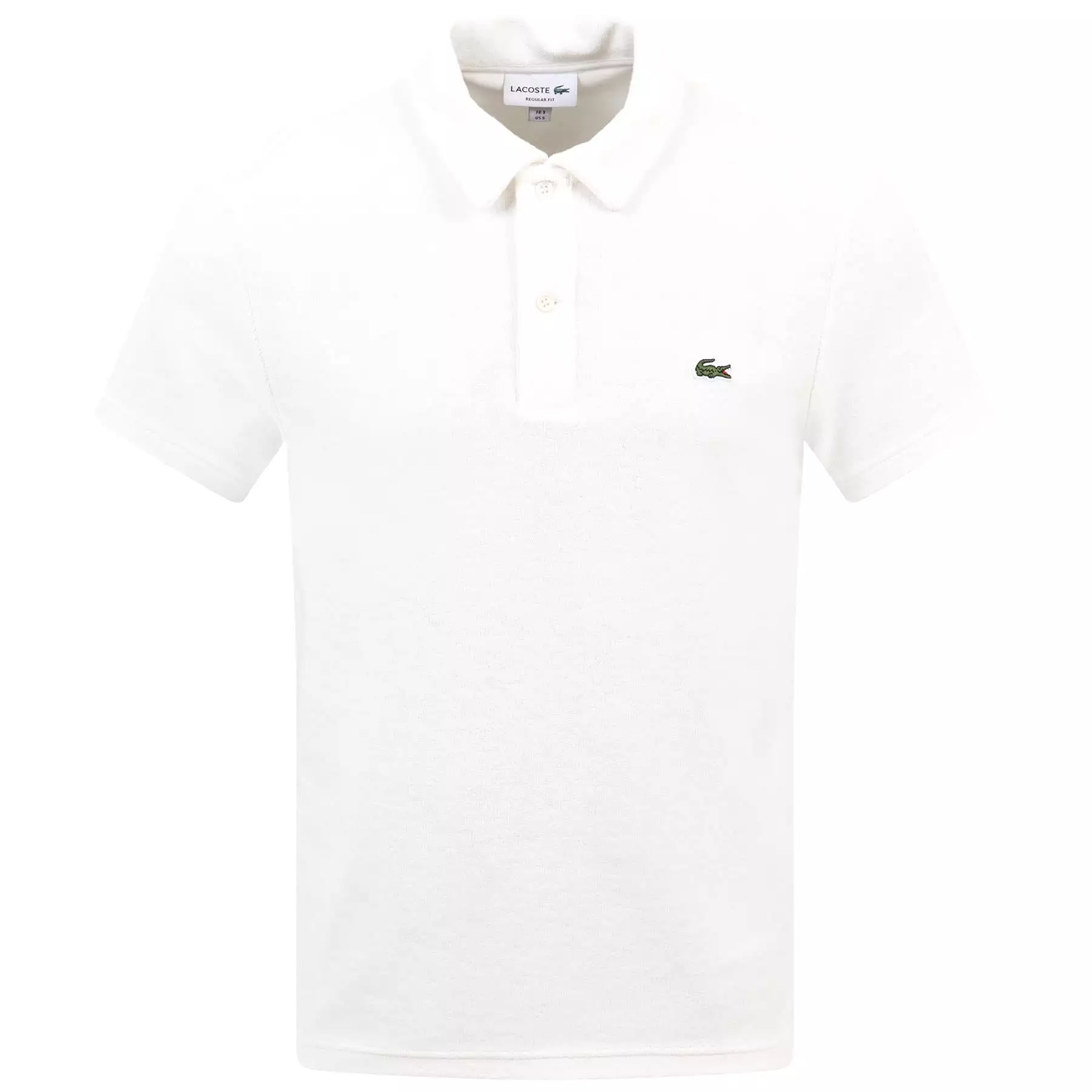 Cotton Blend Terry Cloth Regular Fit Polo White - SS24