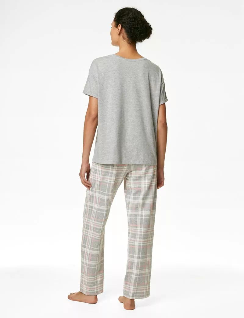 Cotton Rich Checked Pyjama Set