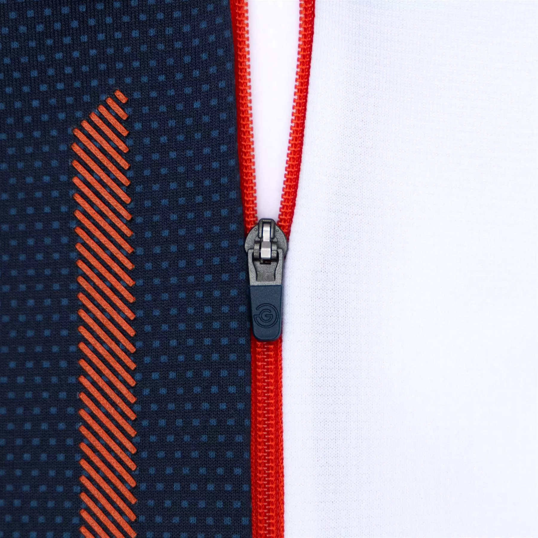 Daxton Insula Half Zip Mid Layer White/Navy/Orange - AW23