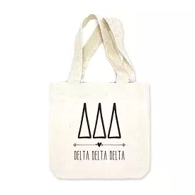 Delta Delta Delta Boho Design on Mini Tote Gift Bag