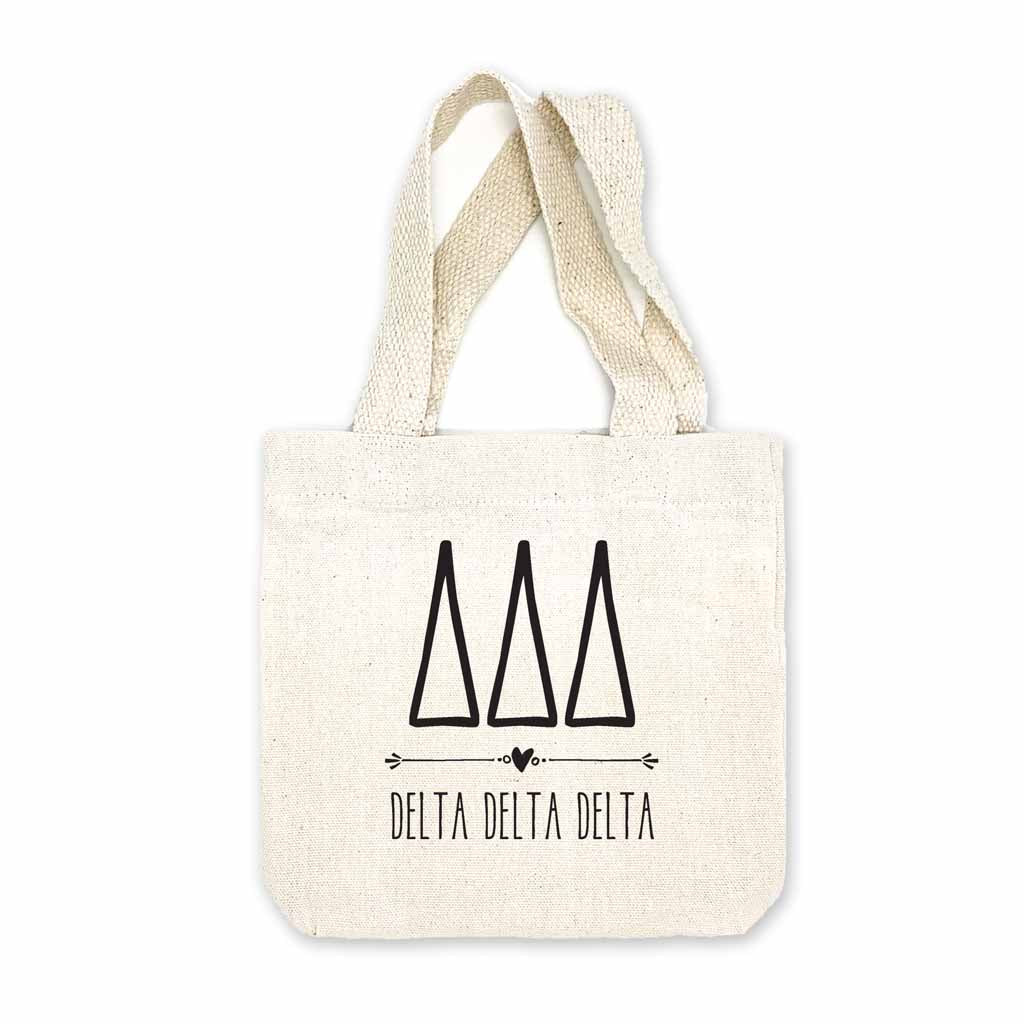 Delta Delta Delta Boho Design on Mini Tote Gift Bag