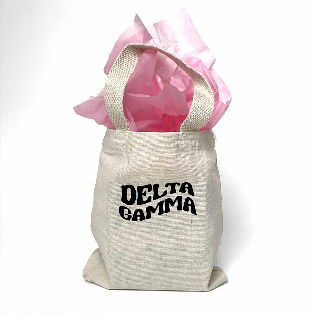 Delta Gamma Mod Sorority Name Mini Tote Gift Bag