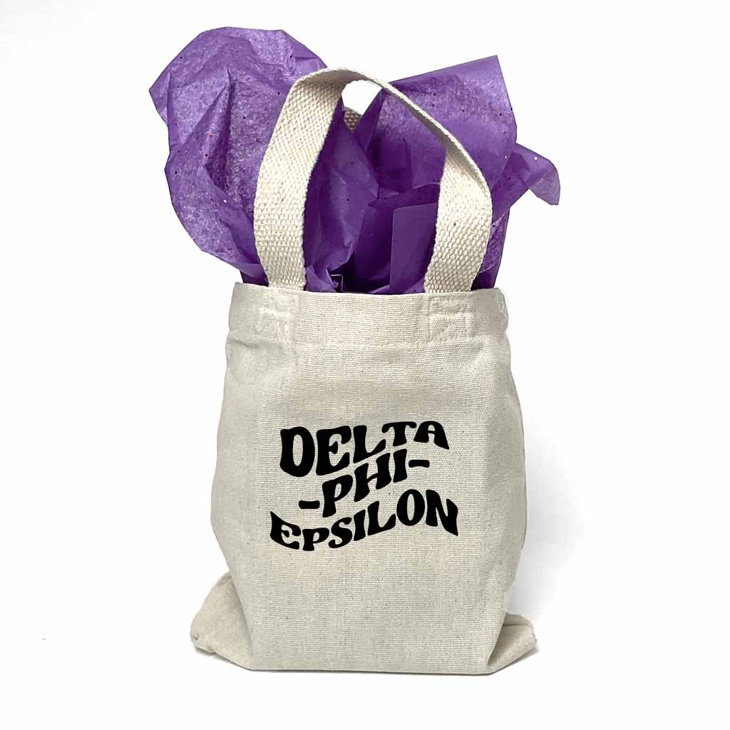 Delta Phi Epsilon Mod Sorority Name Mini Tote Gift Bag