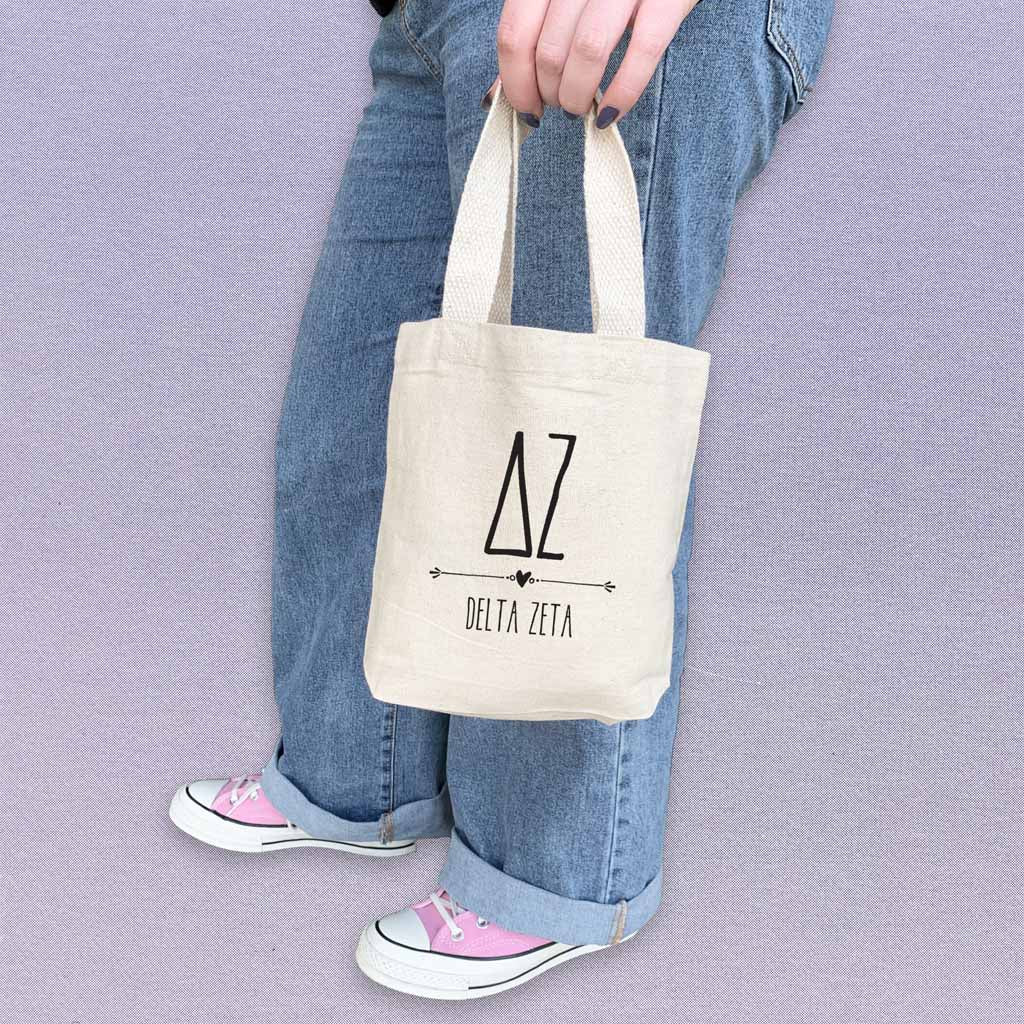 Delta Zeta Boho Design on Mini Tote Gift Bag