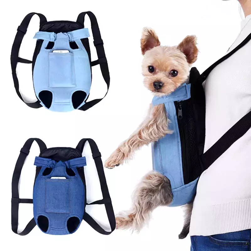 Denim Pet Dog Backpack Outdoor Travel Dog Cat Carrier Bag for Small Dogs Puppy Kedi Carring Bags Pets Products Trasportino Cane