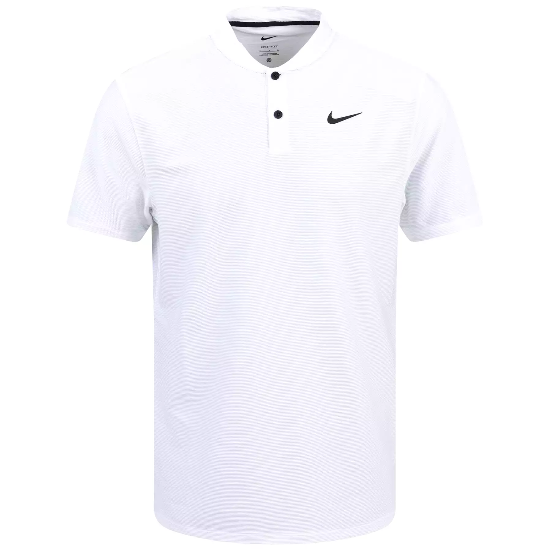 Dri-FIT Tour Texture Stripe Polo White/Black - SS24