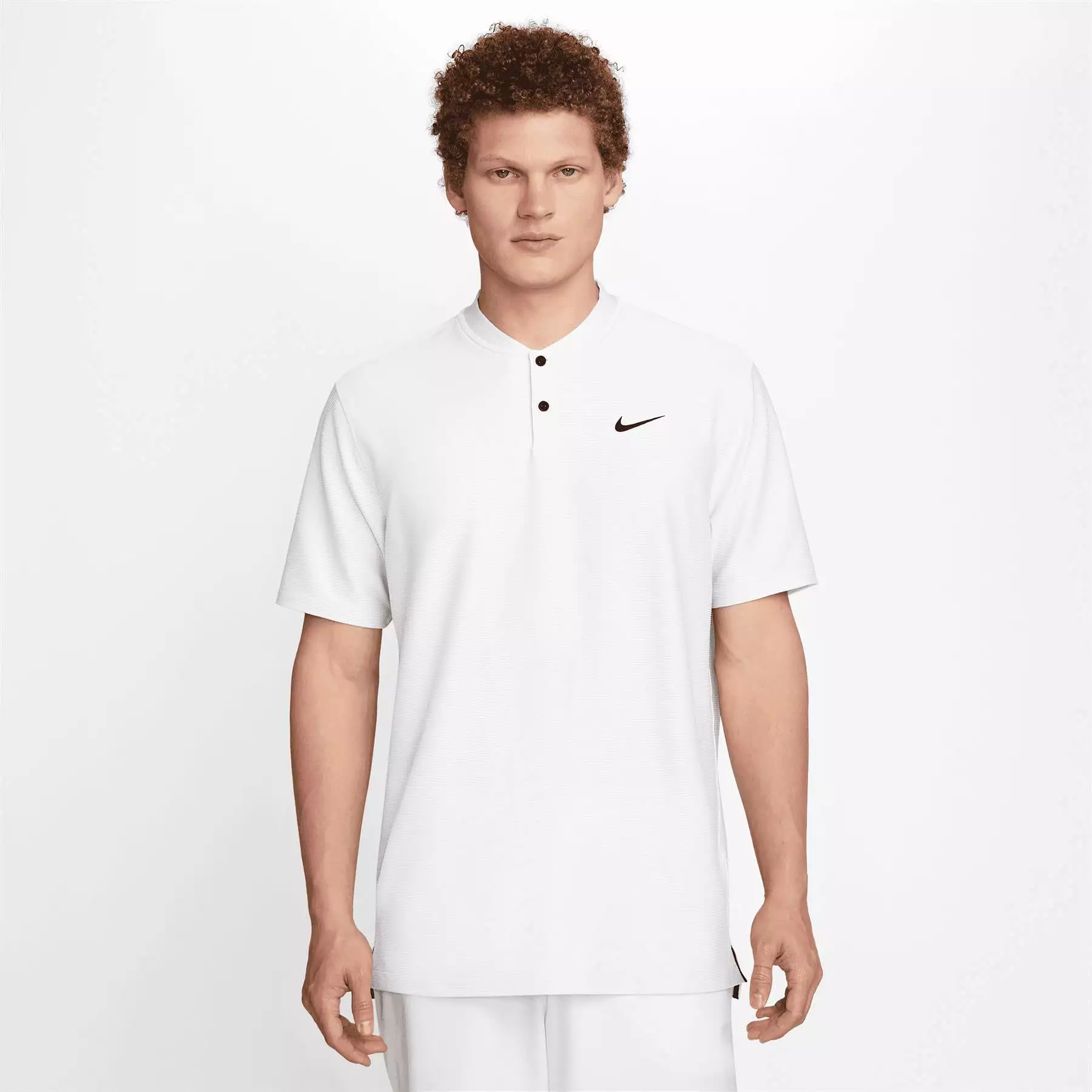 Dri-FIT Tour Texture Stripe Polo White/Black - SS24