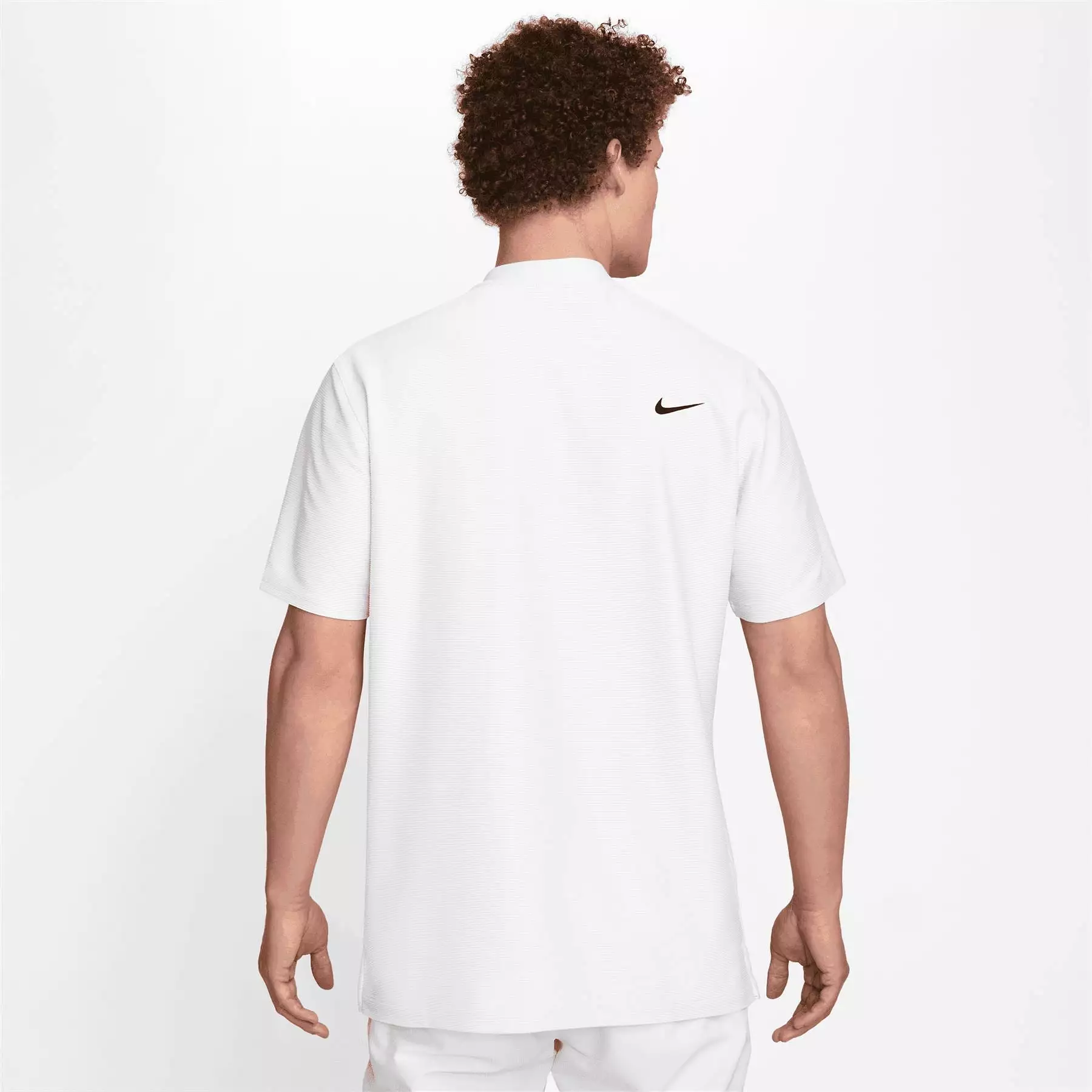 Dri-FIT Tour Texture Stripe Polo White/Black - SS24