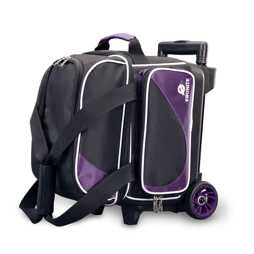 Ebonite Transport Single Roller Bowling Bag Purple