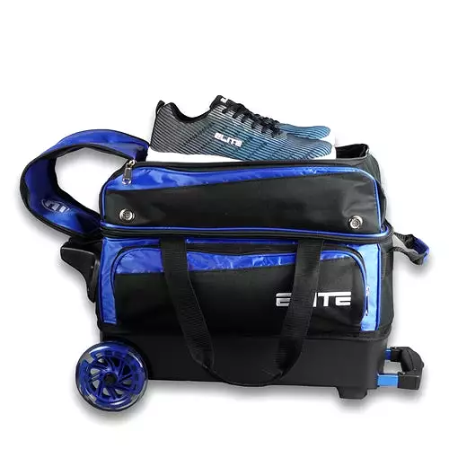 ELITE Deluxe Double Roller Bowling Bag Royal