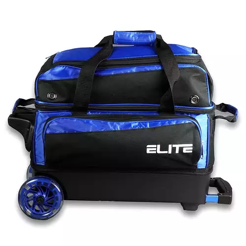 ELITE Deluxe Double Roller Bowling Bag Royal