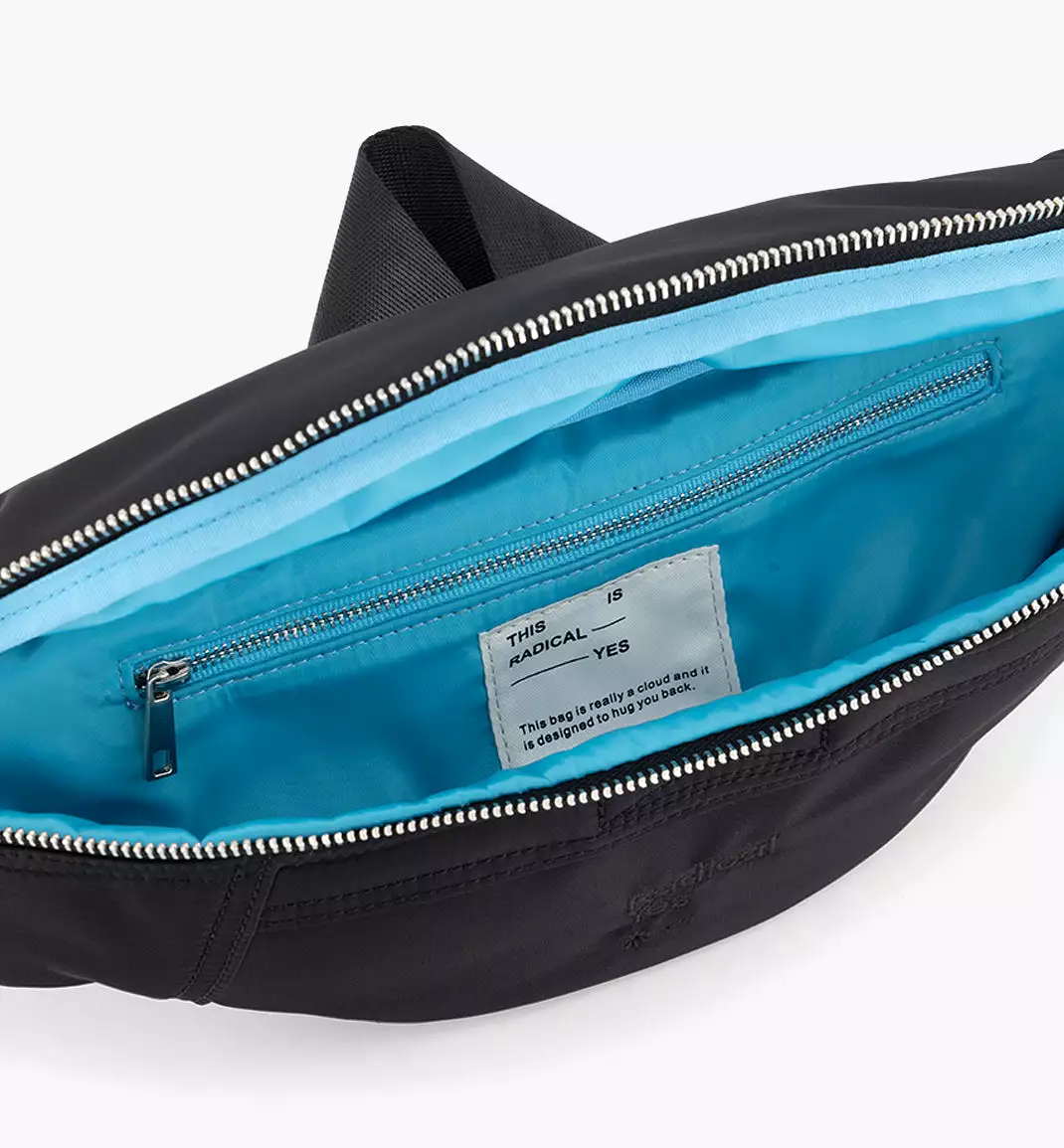 Enid Recycled Nylon Flight Bag | Black