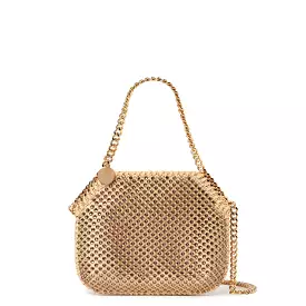 Falabella Mini Evening Crystal Mesh, Fawn