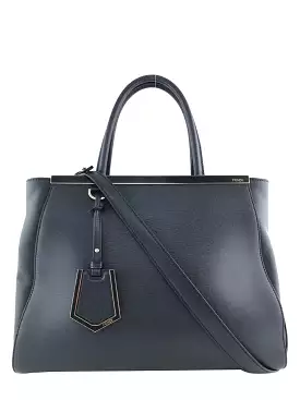 Fendi 2Jours Medium Textured Leather Tote Bag