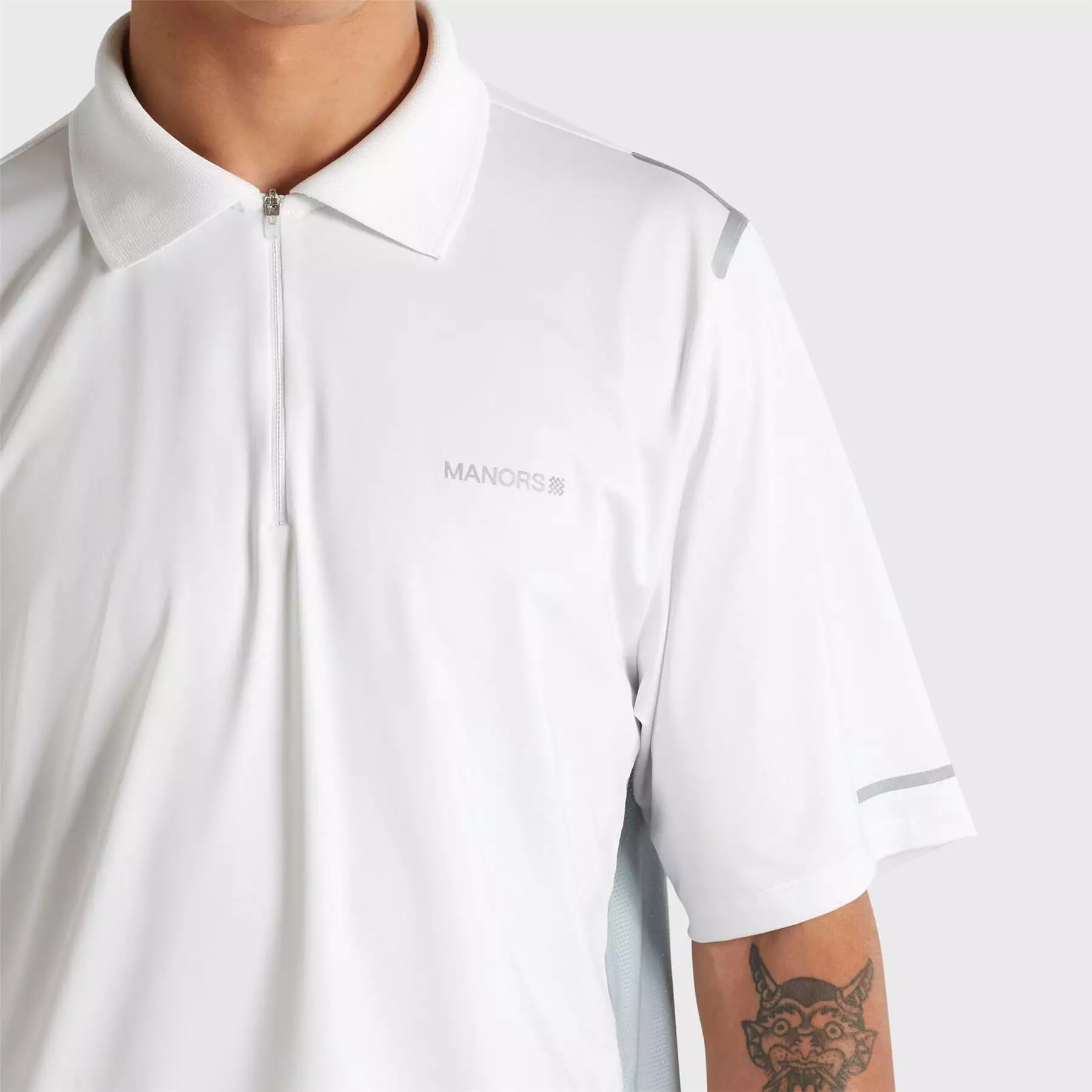 Frontier Quarter Zip Polo White - 2024