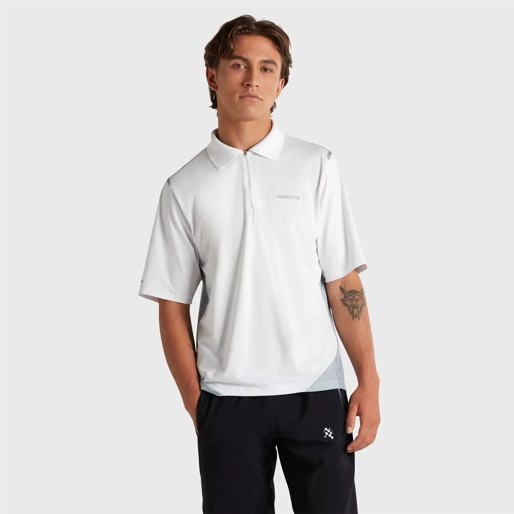 Frontier Quarter Zip Polo White - 2024