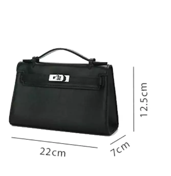 Genuine Leather Black 22 Mini Bag