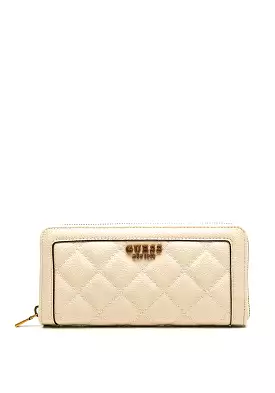 GUESS Abey Large Zip around Wallet Stone