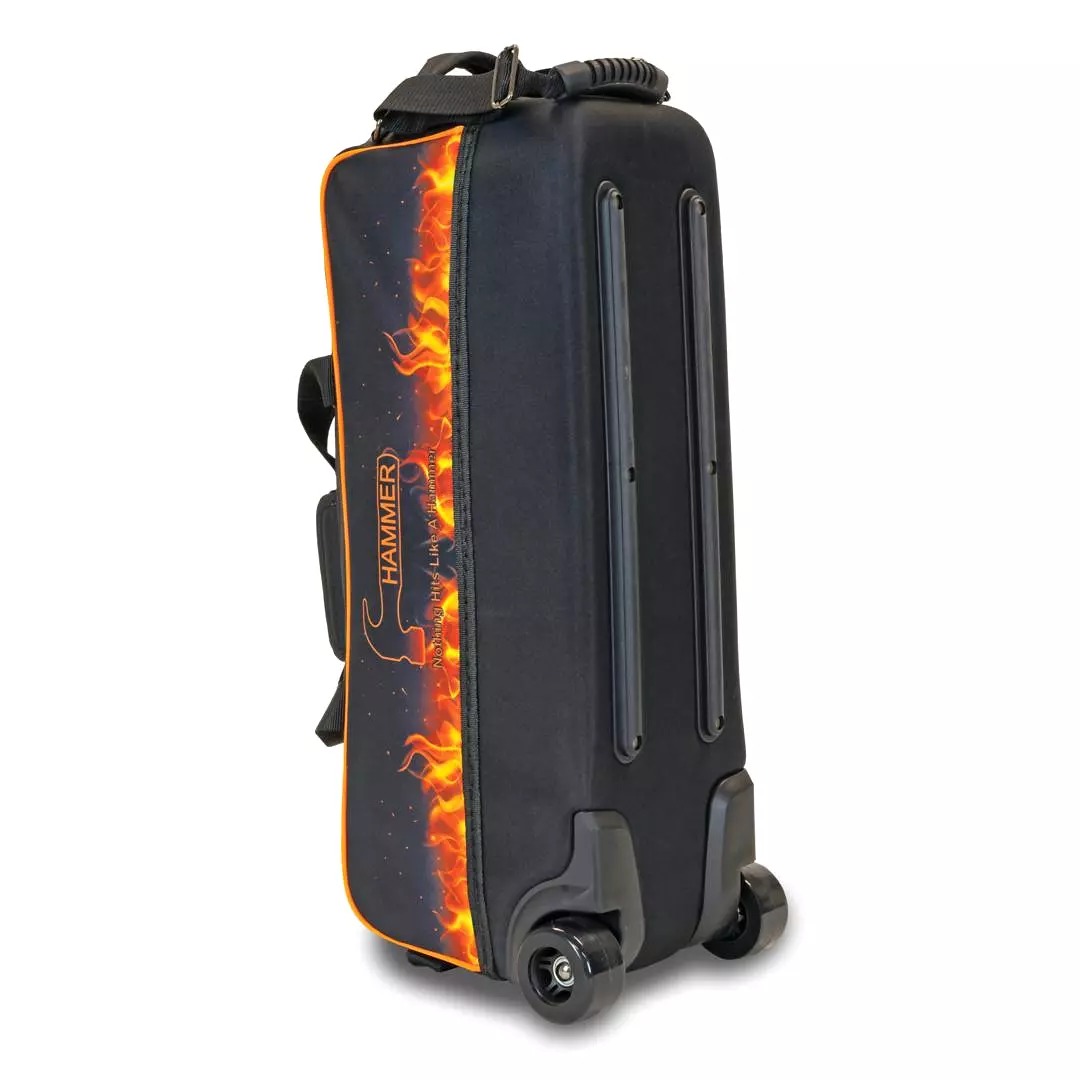 Hammer Dye Sub Slim Triple Roller Tote Flame Bowling Bag