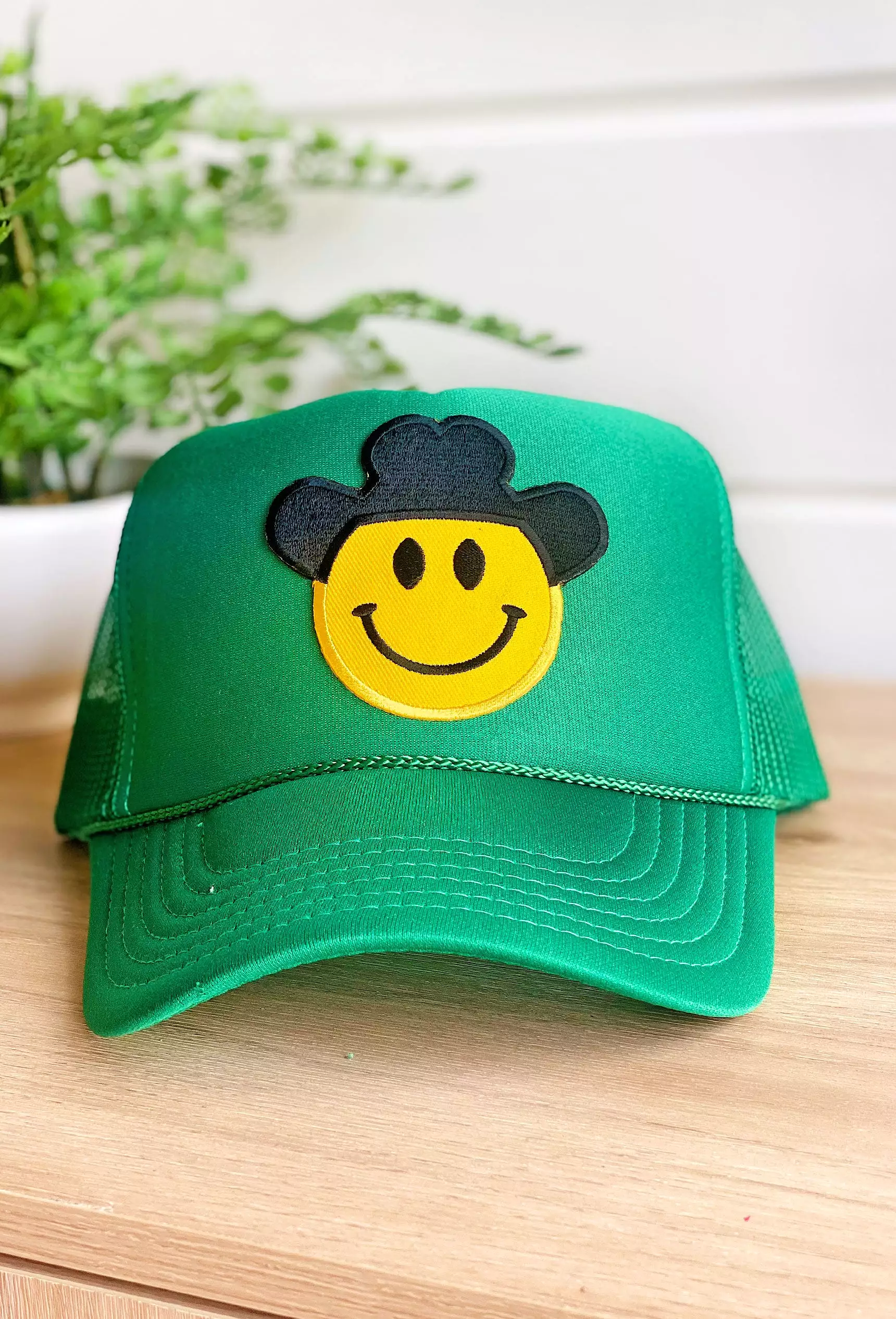 Happy Cowboy Trucker Hat in Green