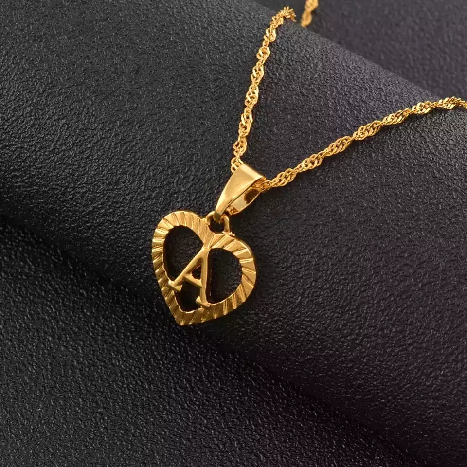 Heart Initial Necklace