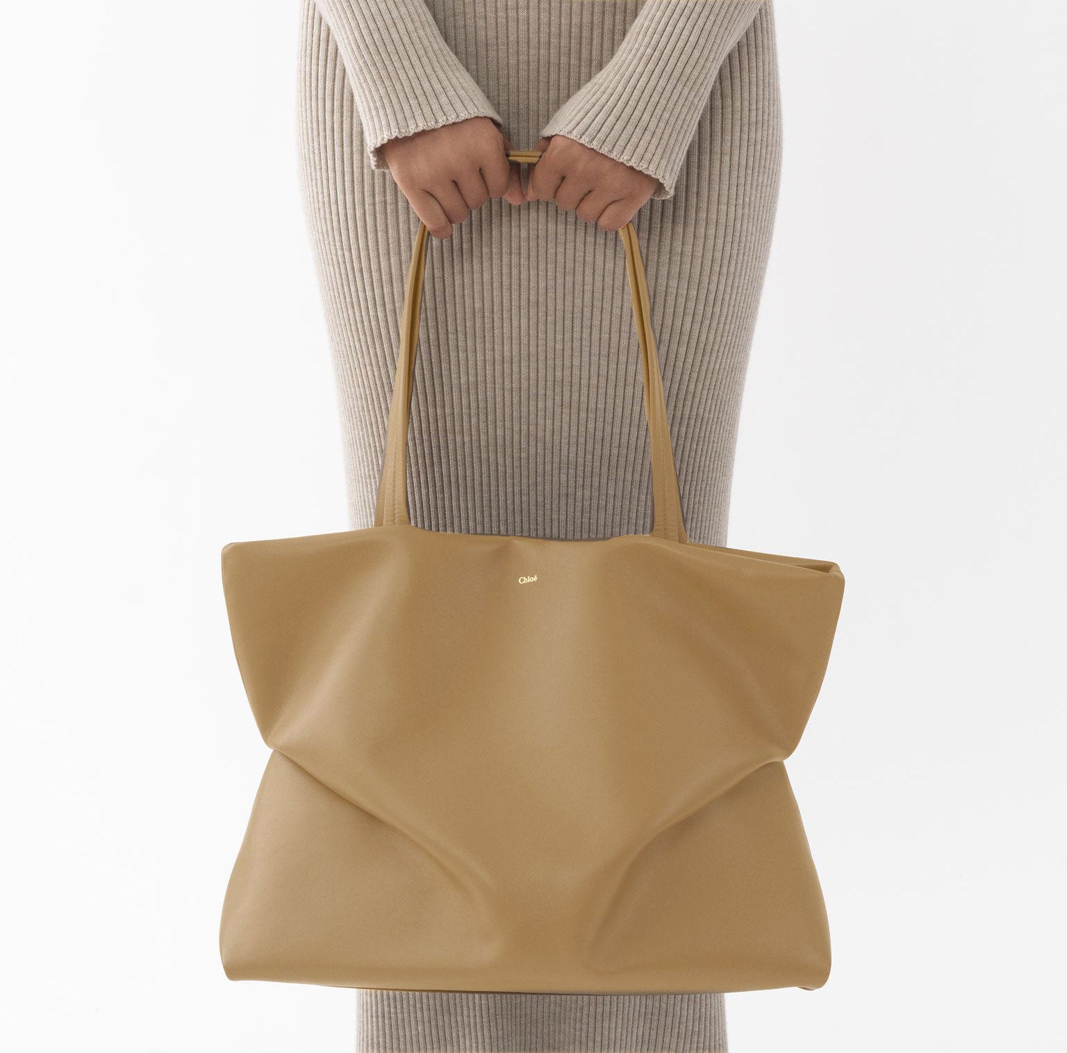 Judy East West Tote, Soft Tan