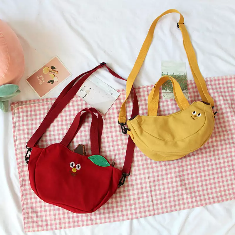 KOREAN CUTE BANANA CANVAS SHOULDER BAG BY94011